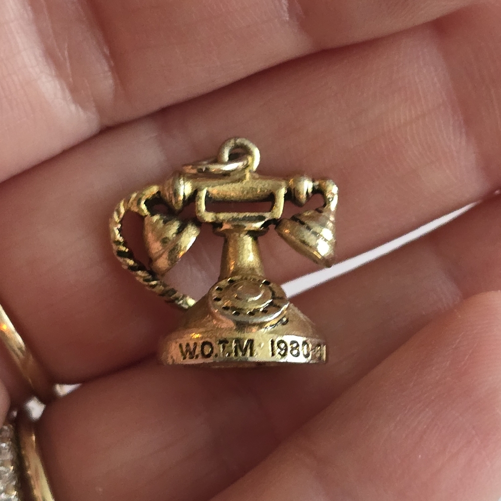 Vintage pendant WOTM telephone phone rotary Women of the Moose LOOM - Picture 8 of 12